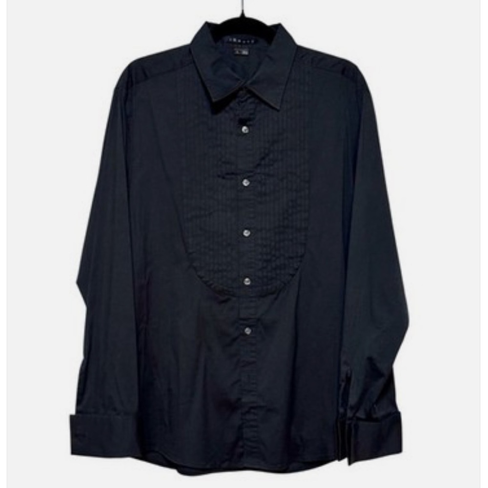 Theory Quiet Luxury Tuxedo Shirt Mens Size XL Minimalist Corporatecore Old Money